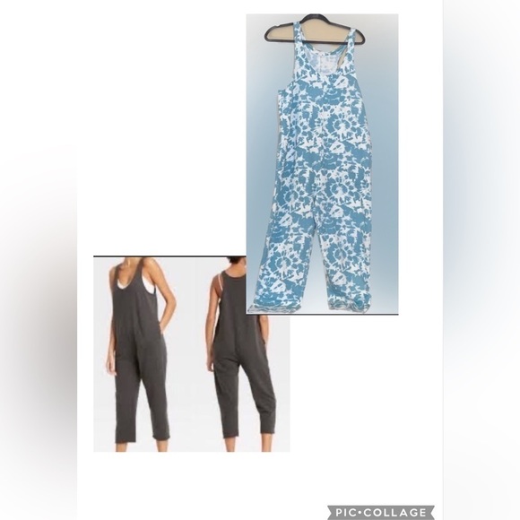 Colsie women’s medium 8 10 jumper overall romper tie dye casual crop ankle green - Picture 9 of 10